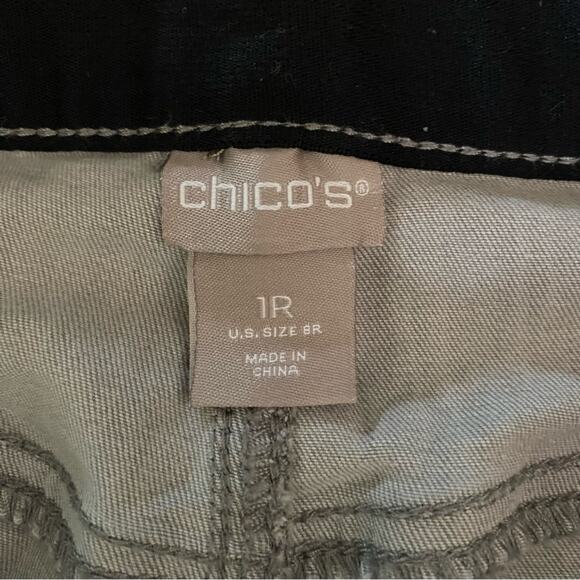 Chico’s Skinny Jeans Women’s Size 8 Light Gray‎ Mid Rise Cotton Blend - Picture 6 of 12